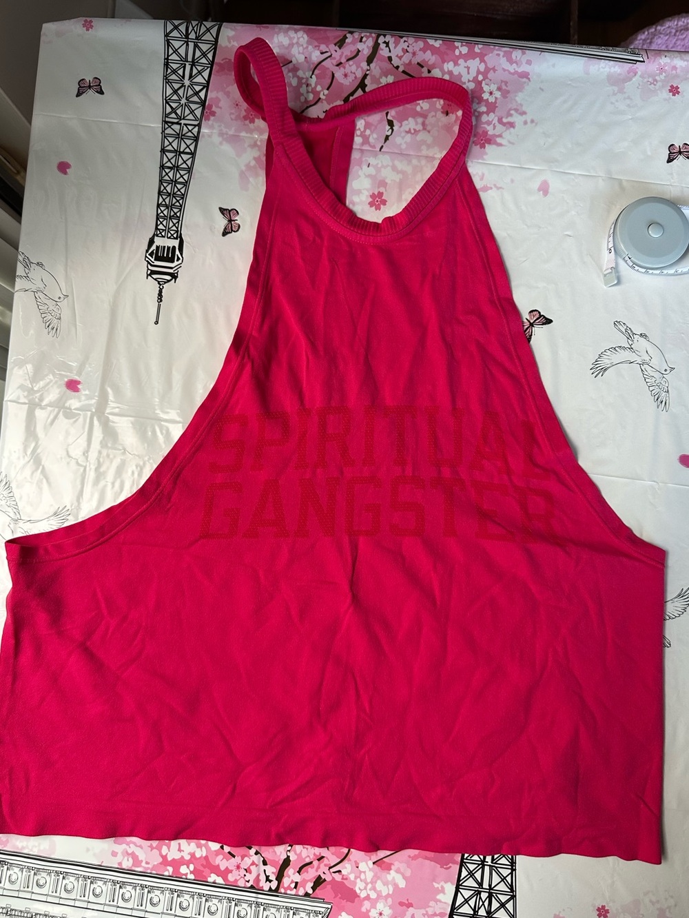 Spiritual Gangster Racerback Tank Top - Hot Pink, Size XS/S